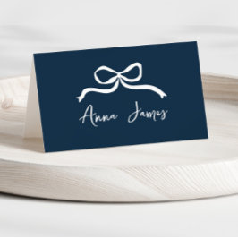 Cartão De Mesa arco branco marinho desenhado à mão