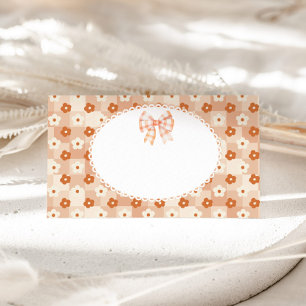 Cartão De Mesa Arco de renda floral de Vintage comida de aniversá