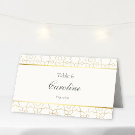 Cartão De Mesa Arco Geométrico Dourado Arte Deco Mesa de Casament