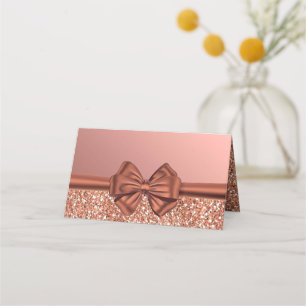 Cartão De Mesa Arco Satin Dourado rosa -