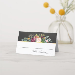 Cartão De Mesa Armamento Russo e Casamento Floral