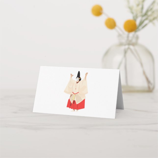 Cartão De Mesa Arte de Desempenho Japonês (Frente)
