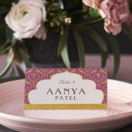 Cartão De Mesa Arte Deco Dourado Arch Mundap Arch Casamento Nome