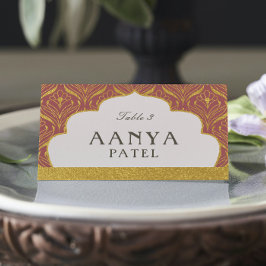 Cartão De Mesa Arte Deco Dourado Arch Mundap Arch Casamento Nome