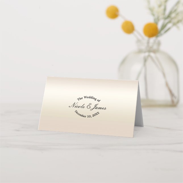 Cartão De Mesa Assento de mesa de casamento elegante com brilho d (Frente)