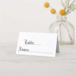 Cartão De Mesa Assento de Mesa de Casamento Gótico