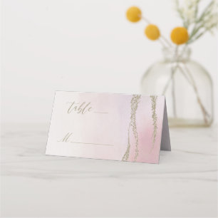 Cartão De Mesa Awash Elegante Watercolor no Número da Tabela de B