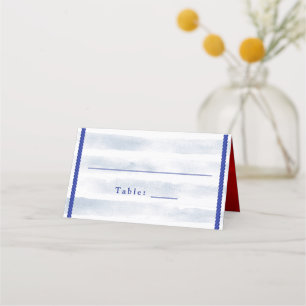 Cartão De Mesa Azul Branco Casado Náutico Strike