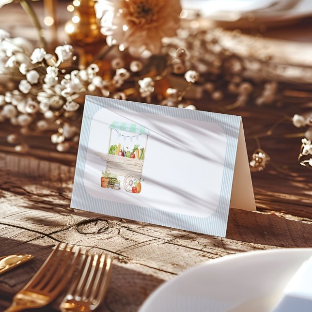 Cartão De Mesa Banca de Vegetais do Mercado do Menino (Criador carregado)