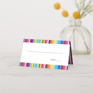 Cartão De Mesa Bandas Primavera de Serape Casamento