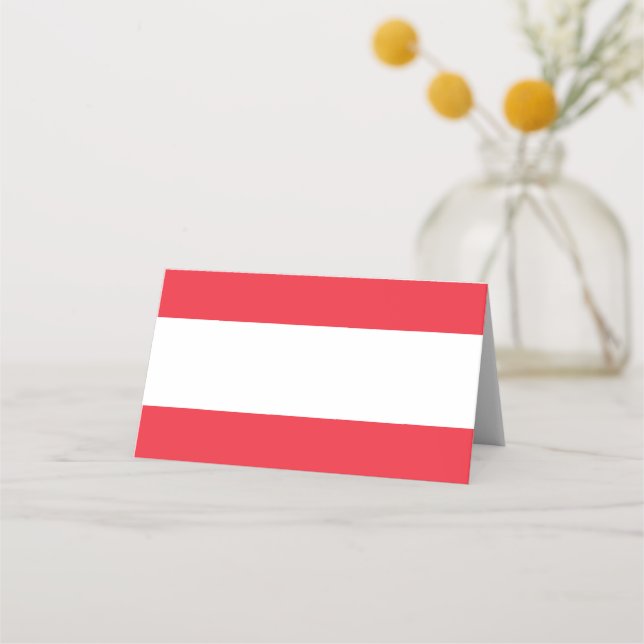 Cartão De Mesa Bandeira da Áustria (Frente)