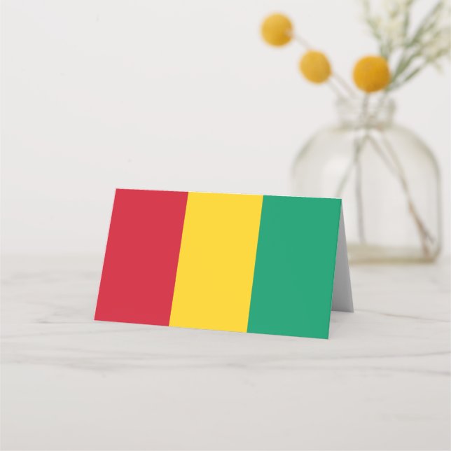 Cartão De Mesa bandeira da Guiné (Frente)