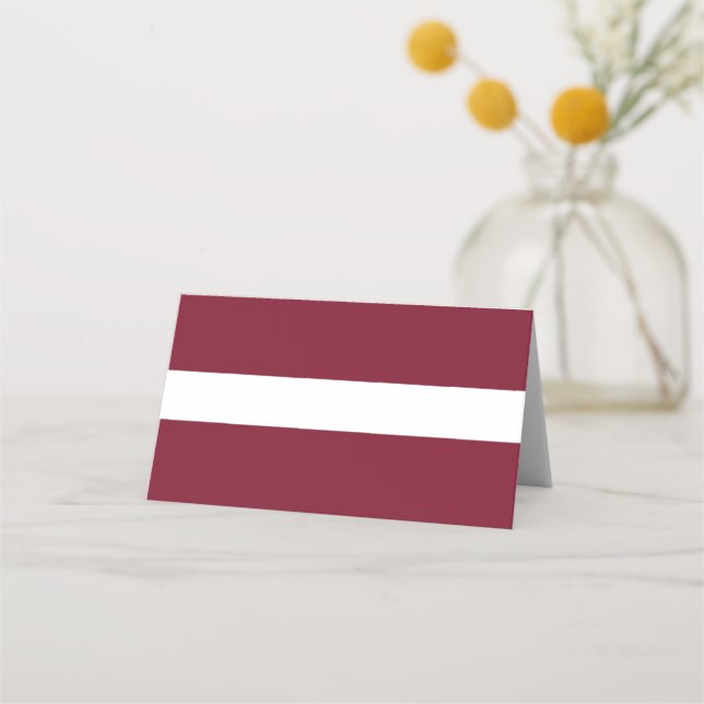 Cartão De Mesa Bandeira da Letónia (Frente)
