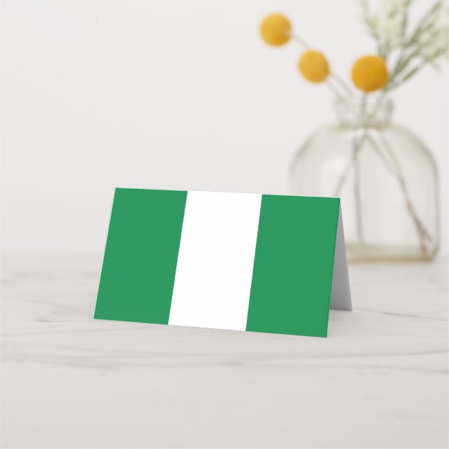 Cartão De Mesa Bandeira da Nigéria (Frente)