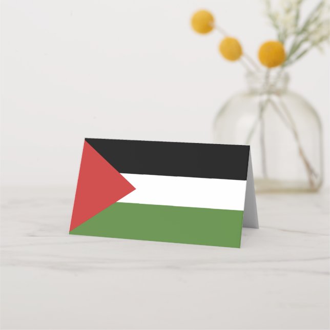 Cartão De Mesa bandeira da Palestina (Frente)