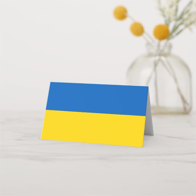 Cartão De Mesa Bandeira da Ucrânia (Frente)