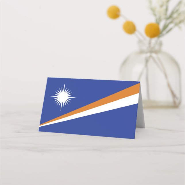 Cartão De Mesa bandeira das Ilhas Marshall (Frente)