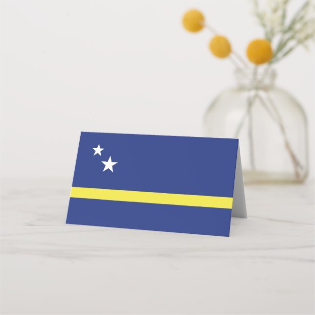 Cartão De Mesa Bandeira de Curaçao (Frente)