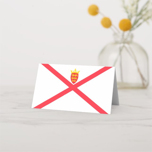 Cartão De Mesa Bandeira de Jersey (Frente)