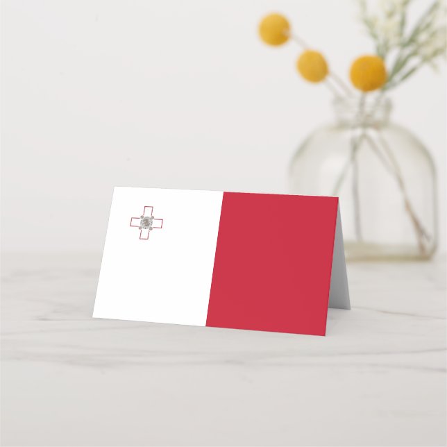 Cartão De Mesa Bandeira de Malta (Frente)
