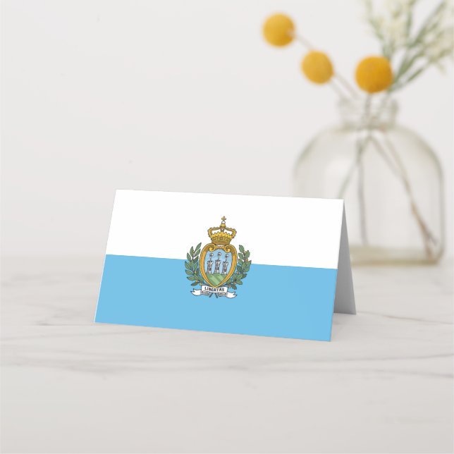 Cartão De Mesa Bandeira de São Marino (Frente)