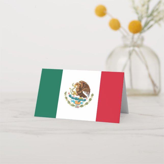 Cartão De Mesa Bandeira do México (Frente)