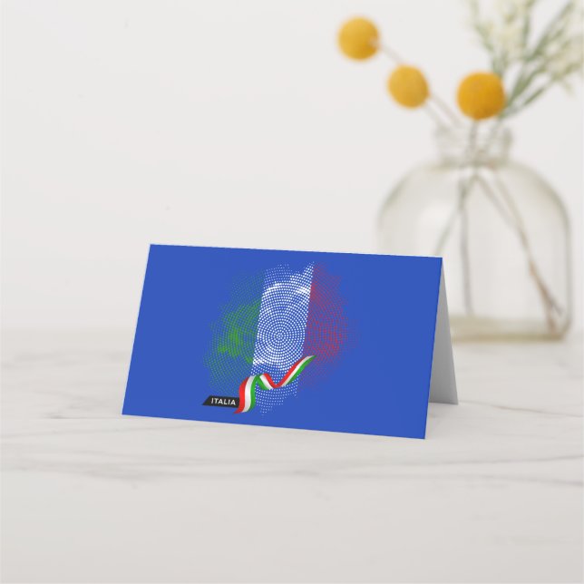 Cartão De Mesa bandeira italiana (Frente)