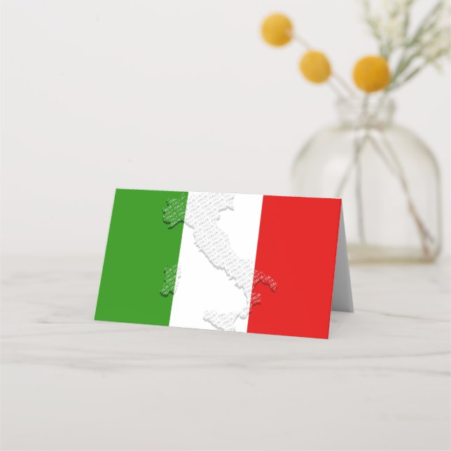 Cartão De Mesa Bandeira italiana (Frente)