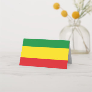 Cartão De Mesa Bandeira Rastafári Rasta Etíope