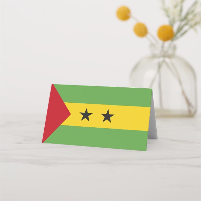 Cartão De Mesa bandeira São Tomé e Príncipe (Frente)