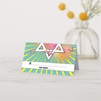 Cartão De Mesa Bar Mitzvah Star do História em quadrinhos Comic B