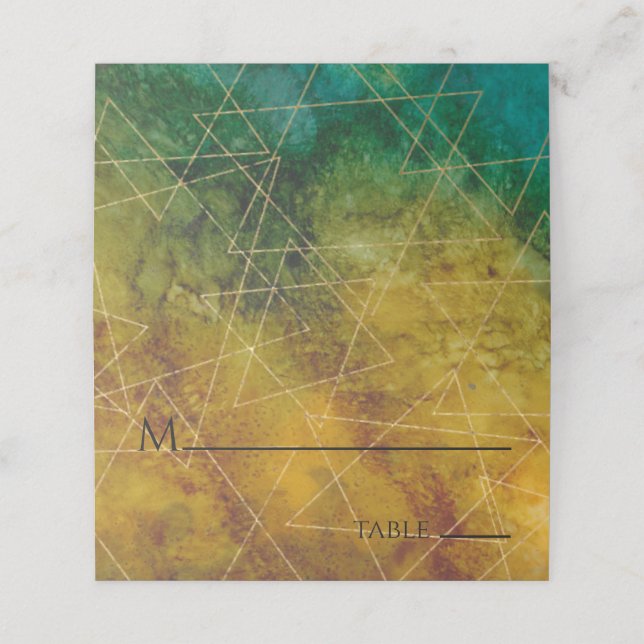 Cartão De Mesa Bar ou Bat Mitzvah fora desta placa de lugar mundi (Exterior/Desdobrado)