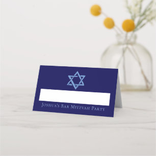 Cartão De Mesa Bar Real Mitzvah - Estrela do Partido de David