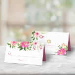 Cartão De Mesa Bat Mitzvah Modern Pink Floral Na moda<br><div class="desc">Nenhuma festa do Bat Mitzvah está completa sem cartões de lugar personalizados. Deixe o seu Bat Mitzvah favorito se orgulhar, se regozijar e celebrar seu marco em seu partido perfeitamente coordenado. Uma serifpografia chic, atordoante, rosa e pêssego, cor de água floral e rosa moderna poeira empoeirada sobrepõe-se a um fundo...</div>