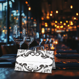 Cartão De Mesa Bat Vitoriano até Casamento Negro e Branco da Mort