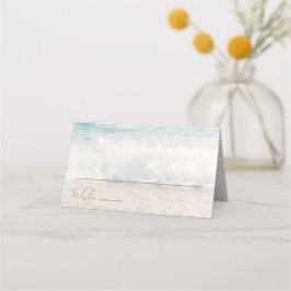 Cartão De Mesa Beach Wedding Seaside Wedding Place Card