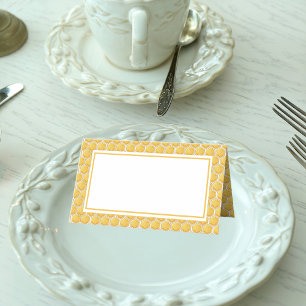 Cartão De Mesa Bee-themed Honeycomb First Bee Day Comida Labels