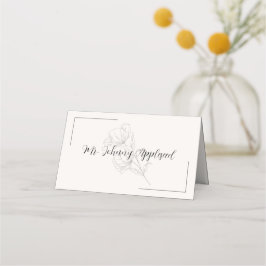 Cartão De Mesa Beige Elegance Place Cards
