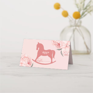 Cartão De Mesa Bem-vinda Lady Blush Pink Peony Napkins