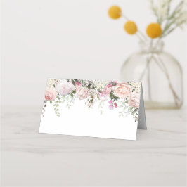 Cartão De Mesa Blush Pink Sweetheart Rosas Greenere Placecards