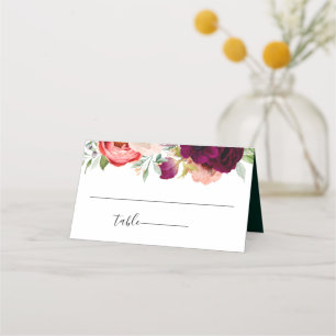 Cartão De Mesa Bohemian Blooms Wedding