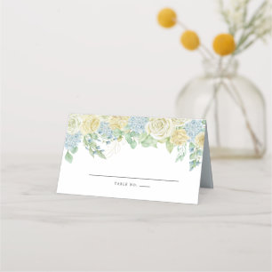 Cartão De Mesa Boho Chic Hydrangea Rosa Floral