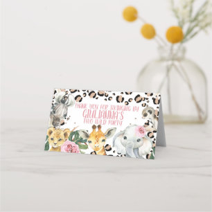 Cartão De Mesa Boho Cor-de-rosa Dois Trituradores Selvagens do Tr