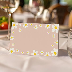 Cartão De Mesa Boho Daisy Bloom Festa de aniversário Tent