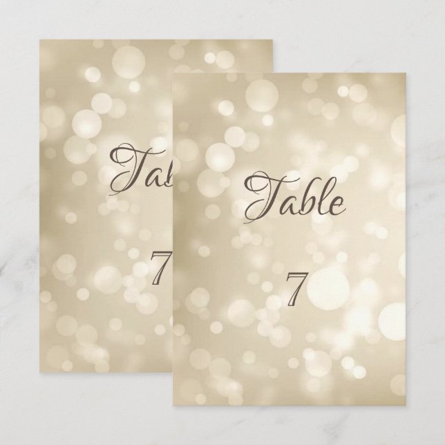 Cartão de Mesa Bokeh Elegante (Frente/Verso)