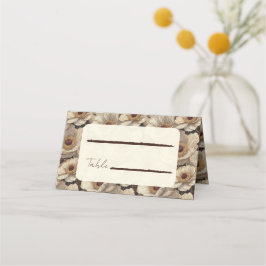 Cartão De Mesa Bold Anemones Themed Mountain Wedding