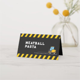 Cartão De Mesa Bomba De Construção Comida De Ambos Os Lados