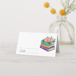 Cartão De Mesa Books Floral Bridal shower - wedding place cards