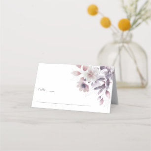 Cartão De Mesa Botânico Roxo Elegante