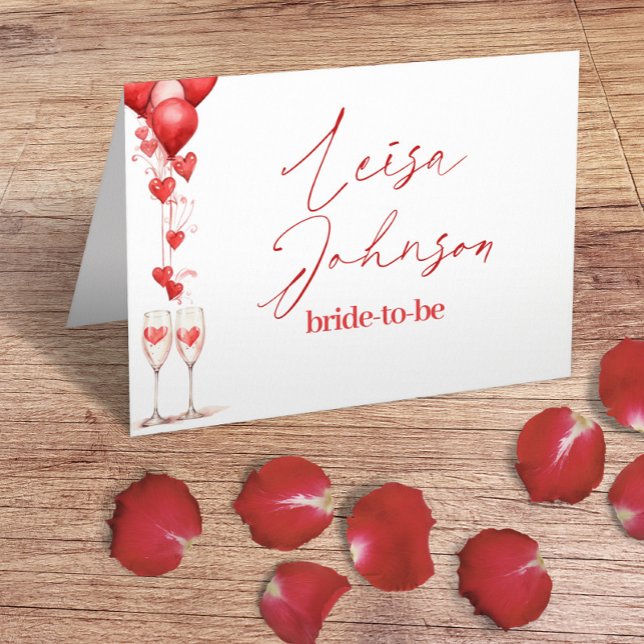 Cartão De Mesa Brinde ao Amor Querido Casamento & Chá de Noiva (Criador carregado)